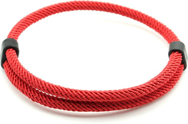 Armband Messing, roter Faden, Unisex, minimalistisch - Bild 1