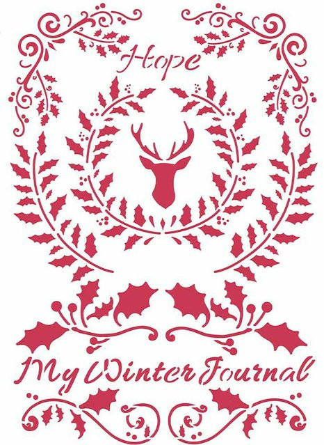Schablone Winter Journal - Bild 1
