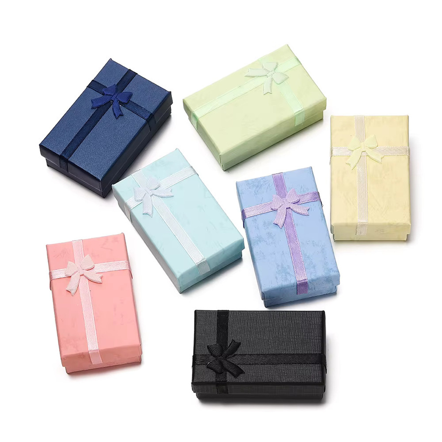 AGCFABS Schmuckgeschenkbox aus Papier in Grün für Halsketten und Ohrringe - Bild 2