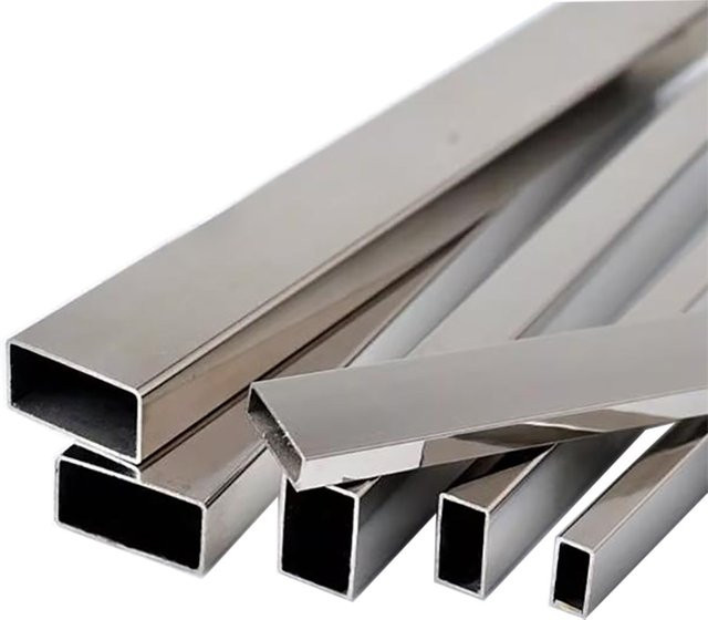 Edelstahl-Vierkantrohr in Silber - Bild 1
