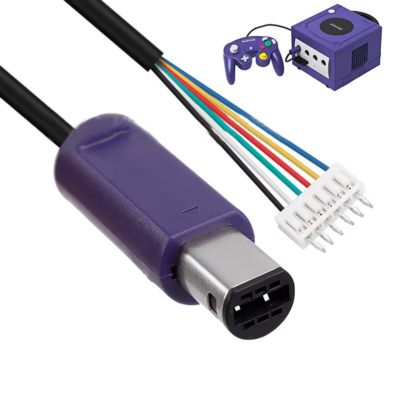 Nintendo GameCube Gamepad-Verlängerungskabel in Purple für NGC-Konsolen, 6-poliges Retro-Verbindungskabel - Bild 2