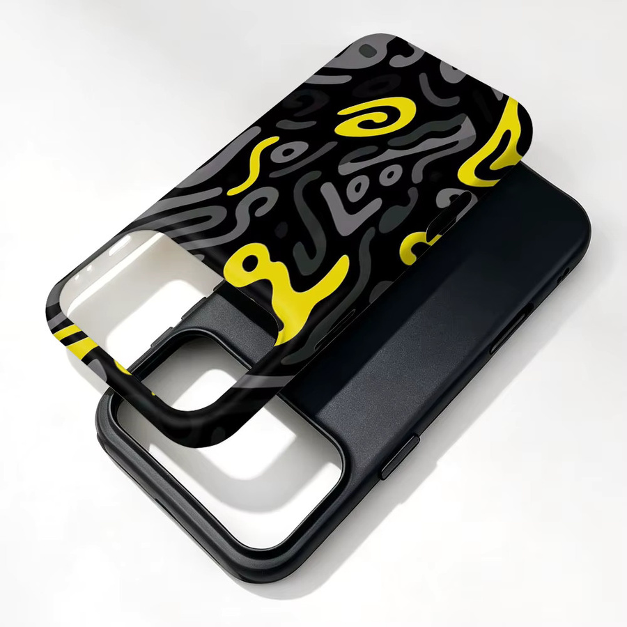 Magnetische Handyhülle mit abstraktem Graffiti-Muster für Vivo S18 S50 S17 S30 S19 S20 S15 Pro inklusive 2-in-1 Schutzfolie, Mehrfarbig - Bild 3