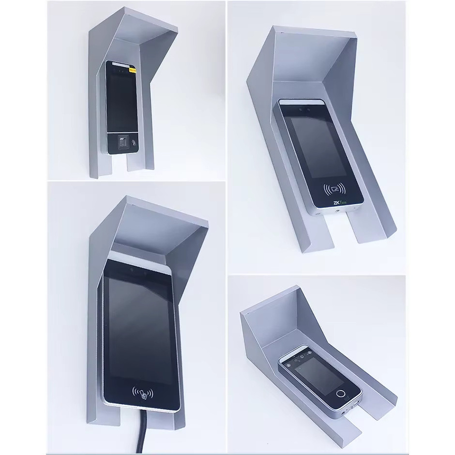 Wasserdichte Metall-Regenschutzabdeckung für Zugangskontrollsysteme und Tastaturen in Silber, B/H/T: 31,0 x 15,0 x 13,0 cm - Bild 3