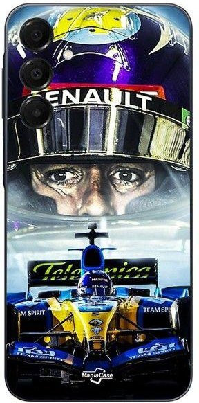 Maniacase Handyhülle für Samsung Galaxy A16 mit Renault R25 und Aston Martin F1 Fernando Alonso Design in Schwarz und Multicolour - Bild 1