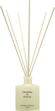 Cereria Molla Reed Diffuser Verbena di Sicilia mit Glasflasche in Weiß