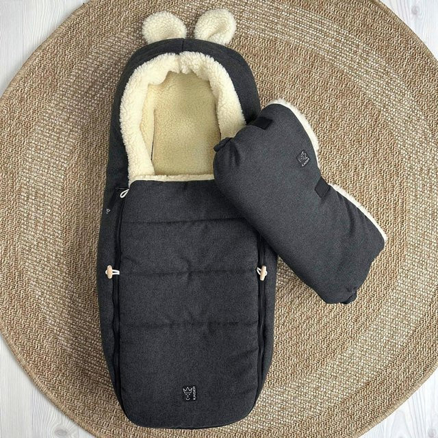 Kaiser Handwärmer HOODY MAUS WOOL in Schwarz aus Wolle - Bild 1