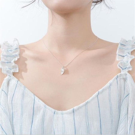 YIRAN Jewelry Halskette, 925 Silber, Perle, Weiß, Damen