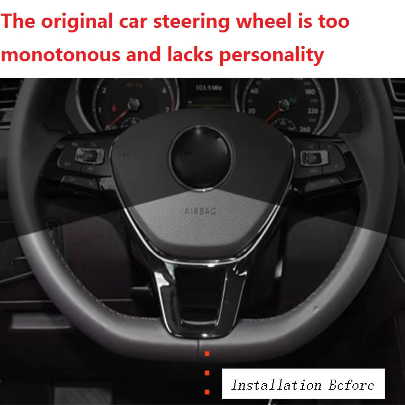 Lenkrad Abdeckungen und Aufkleber Auto Styling Zubehör für Volkswagen Golf 7 GTI MK7, Polo, Passat B7 B8 MK6 und Jetta - Bild 3