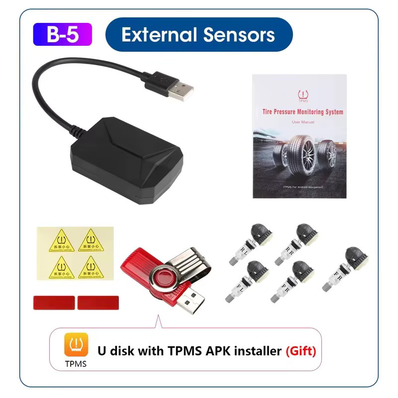 JMCQ Android Autoradio mit USB-C und TPMS Reifendruckkontrollsystem in Schwarz - Bild 6