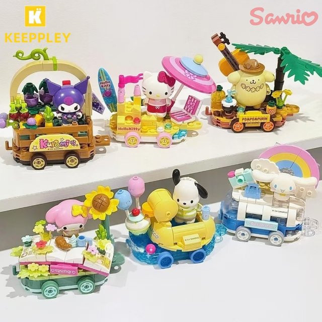 Keeppley Sanrio My Melody Kuromi Hello Kitty Float Parade Pochakco Pompompurin Modell, Baustein, ab 18 Jahren - Bild 1