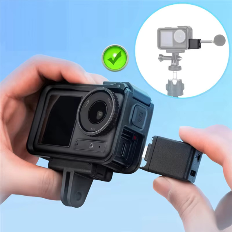 DJI Audio-Adapter für OSMO Action 4/5 Pro mit 3,5 mm Klinke und USB-C Ladeanschluss, Schwarz - Bild 5