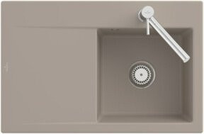 Villeroy & Boch Spüle Subway Style aus Keramik in Beige mit Ablaufgarnitur und Exzenter, Volumen: 45 l - Bild 1