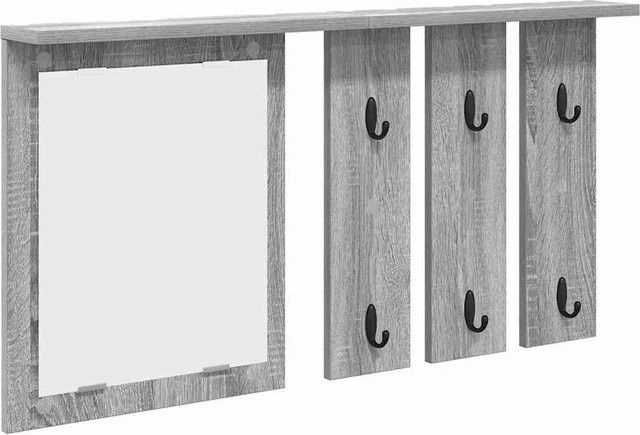 vidaXL Wandmontierter Kleiderständer in Grau Sonoma, B/H/T: 85 x 45 x 10 cm - Bild 1