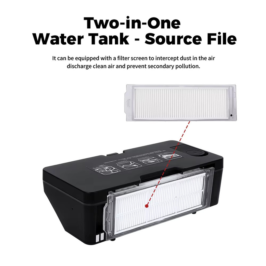WINDNINJA 2-in-1 Wassertank und Staubbehälter in Schwarz für Xiaomi Mijia Mop Pro STYTJ02YM, 3C, B106CN, S10, S10 EU und VIOMI V2, V2 Pro, V3 Staubsauger-Ersatzteil - Bild 4