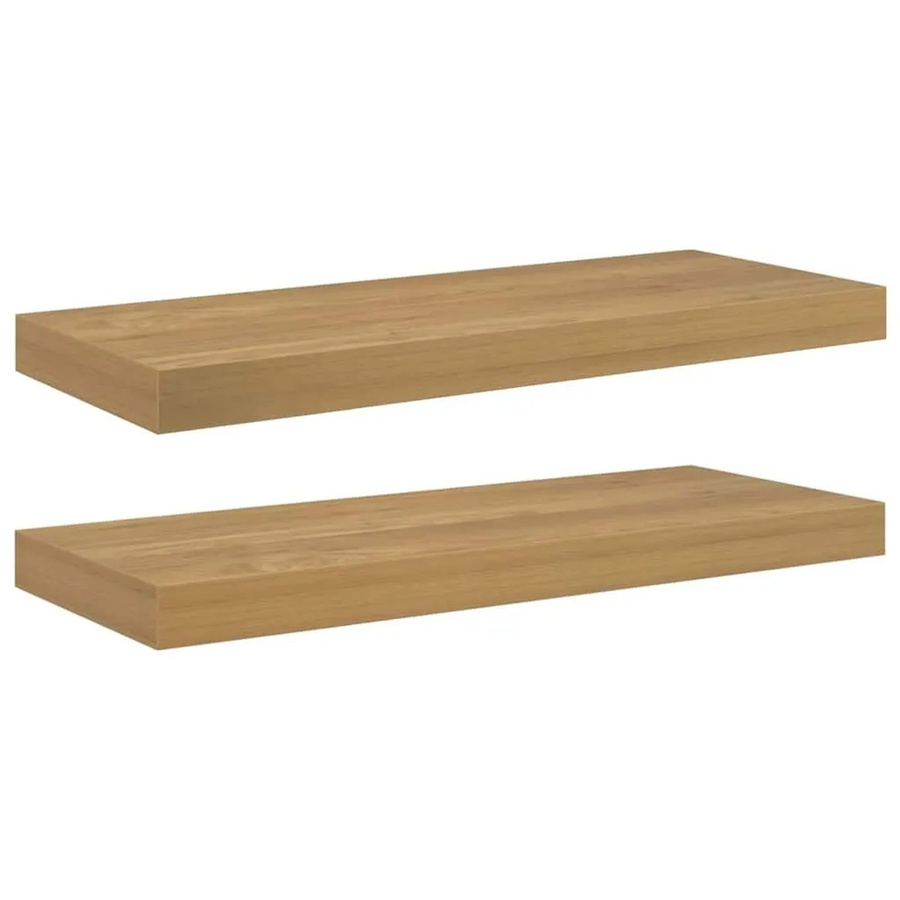 vidaXL Wandregal Set aus Holzwerkstoff in Braun, 2 Stück, B/H/T: 50 x 4 x 23 cm - Bild 2