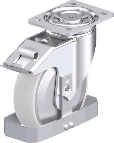 Blickle Stahlblech-Lenkrolle LH-PO 175G-FI-FA-FS in Silber, Rad-Durchmesser: 175 mm, Tragfähigkeit: 500 kg - Bild 1
