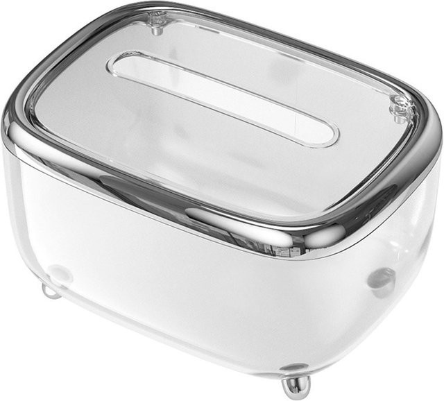 TOMTOP JMS Serviettenbox aus Kunststoff, transparent, kreative Aufbewahrungsbox mit festem Deckel - Bild 1