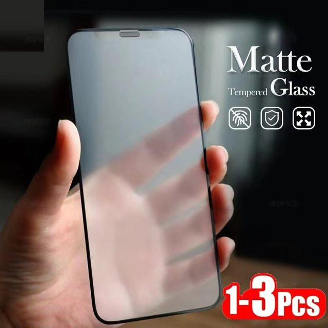 Mattes Panzerglas Displayschutzfolie für Apple iPhone 11 bis iPhone 18 Pro Max, transparent - Bild 1