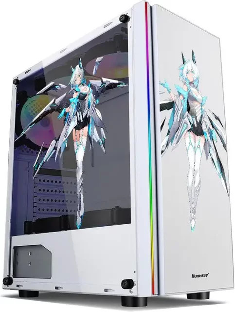 Cynzo PC-Gehäuse mit seitlichen Anime-Glasaufklebern für dein DIY-Chassis und personalisierte Gamer-Zubehör-Dekoration - Bild 1