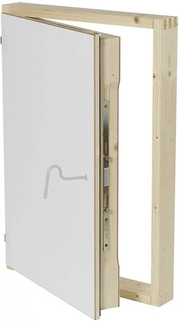 Minka Inspektionstür aus Holz in Weiß, Höhe: 109 cm, Breite: 54 cm - Bild 1