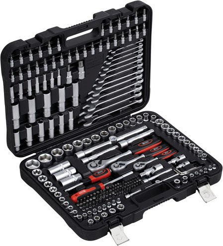 Connex Steckschlüsselsatz 216-teilig in Schwarz mit 10-32 mm Nennweite und 1/2 Zoll Antrieb - Bild 1