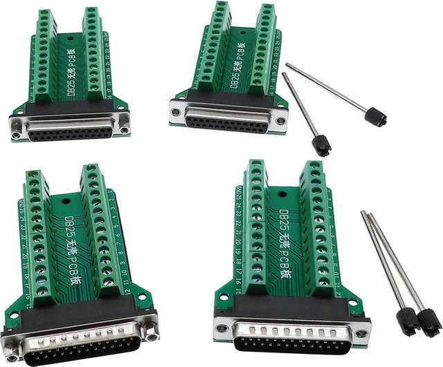 CNMAWAY DB25 D-SUB 25Pin Terminal Signal Modul PCB Adapter Board RS232 in Grün - Bild 1