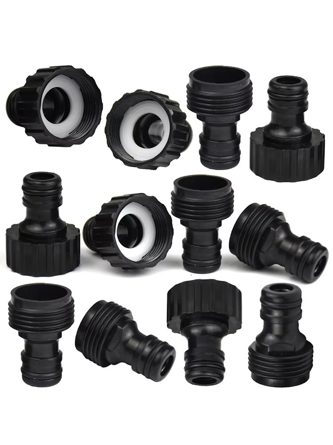 KESLA Schnellverbinder Set 5 Stück 3/4 Zoll Männlich-Weiblich BSP-Gewinde Schlauchadapter für Gartenrohre und Tropfbewässerungssysteme in Schwarz - Bild 4