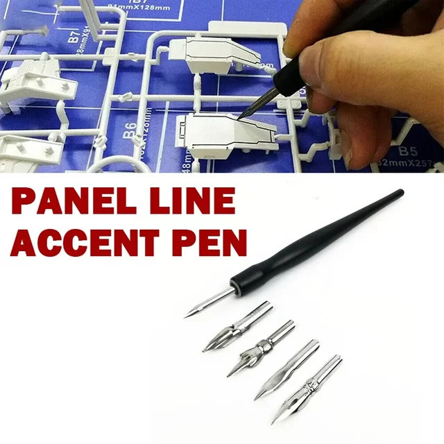 Panel Line Accent Pen Montagewerkzeug, Schwarz, Metall - Bild 1