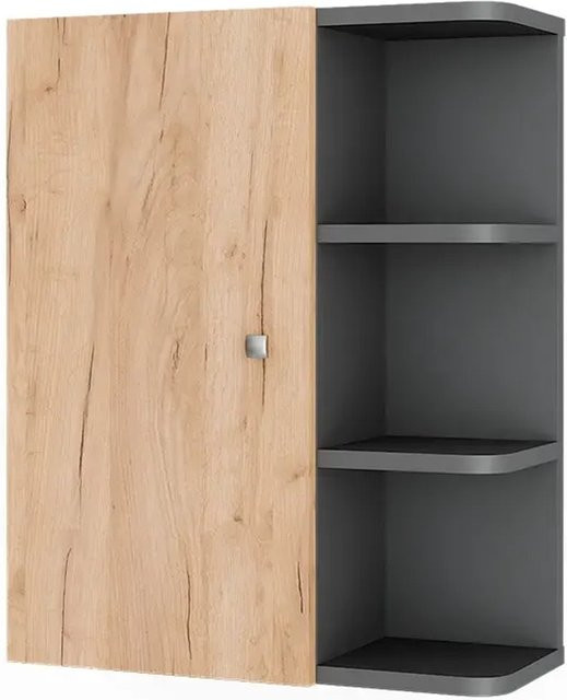 Vicco Hängeschrank Fynn für das Badezimmer in Anthrazit, B/H: 47,2 x 59,2 cm - Bild 1