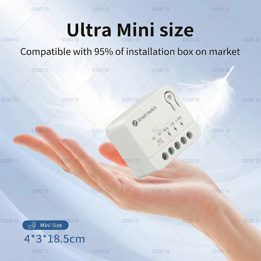Tuya ZigBee Smart Home Schaltmodul coolo DIY Relais-Schalter in Weiß für Smart Life Alexa und Google Assistant - Bild 2