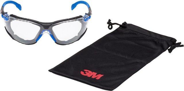 3M Solus 1000 Schutzbrille mit Polycarbonatglas in Transparent und Schwarz/Blau nach EN 166 - Bild 3