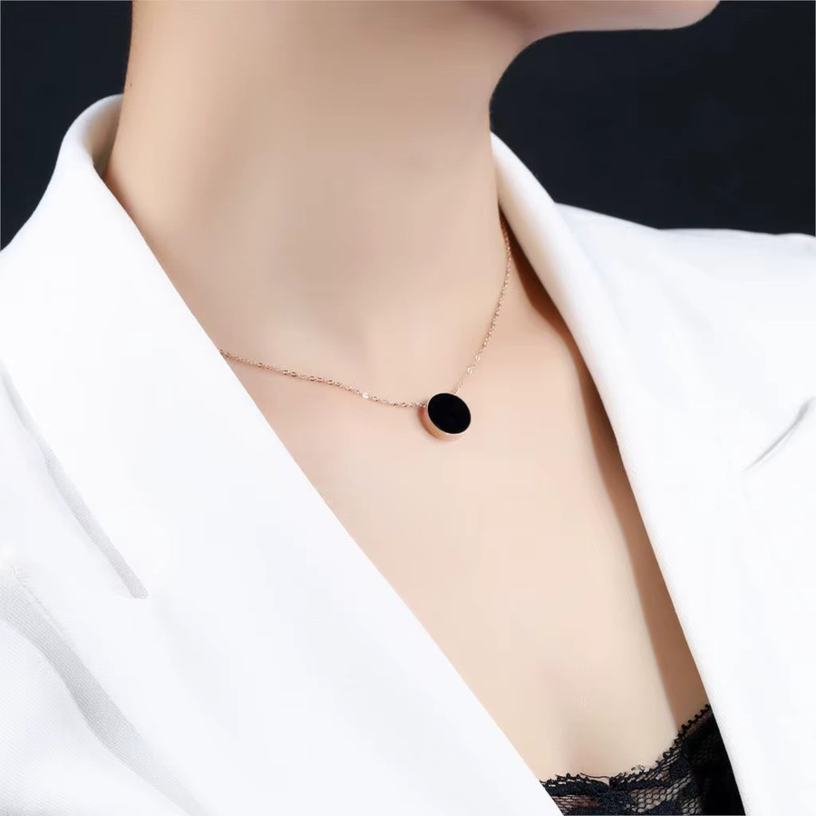 Jeemango Choker Halskette, Edelstahl, Schwarz, Weiß, Damen - Bild 3