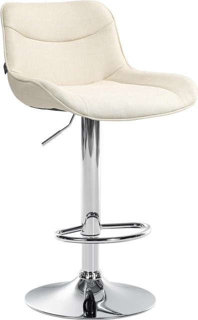 CLP Barhocker Vonore in Beige aus Stoff mit Metallgestell, höhenverstellbar und 360 Grad drehbar - Bild 1