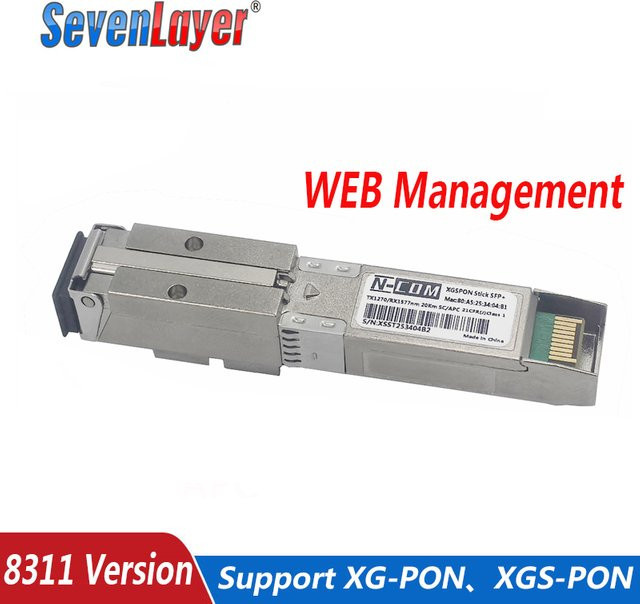 Sevenlayer XGS-PON ONU mit 8311 SFP+ PON Stick, 10 Gbit/s, SC/APC, Farbe: Silber - Bild 1