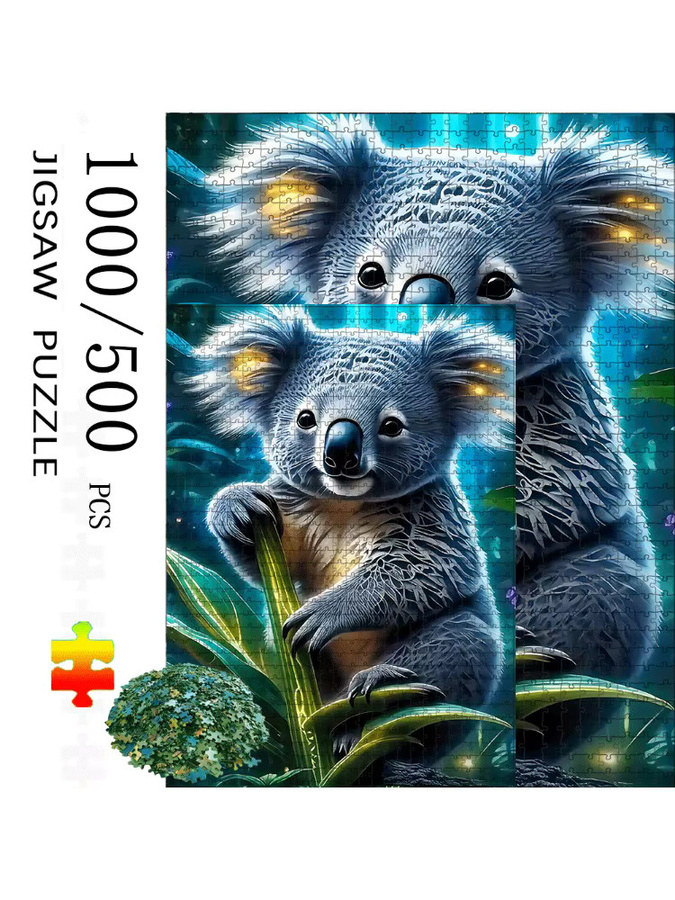 AZNM Koala- und Eukalyptusblatt-Puzzle, Pappe / Karton, Bunt / Mehrfarbig - Bild 6