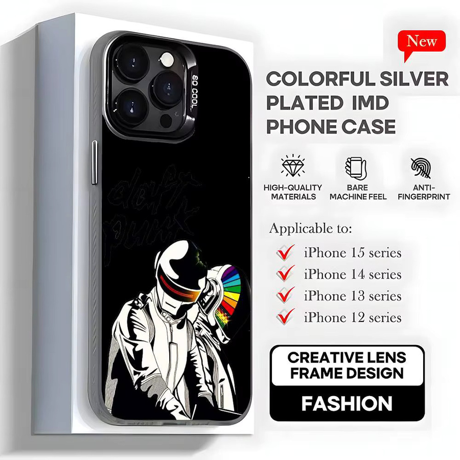 Daft Punk Handyhülle mit Protect Plating für iPhone 11 12 13 14 15 16 Pro Max Plus - Bild 2