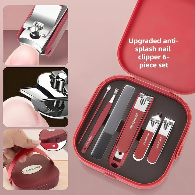 Ouriner Nagelpflege-Set aus Edelstahl, 6-teilig, Unisex - Bild 1