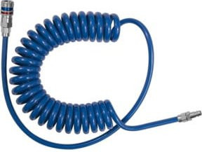 Riegler Spiral-Schlauch-Sicherheitskupplung-Set aus PUR in Blau, Schlauchdurchmesser 10 x 6,5 mm, Länge 4,0 m - Bild 1