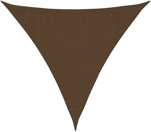 Furnicato Sonnensegel dreieckig aus HDPE in Braun, B/S/S: 3,6 x 3,6 x 3,6 m - Bild 1