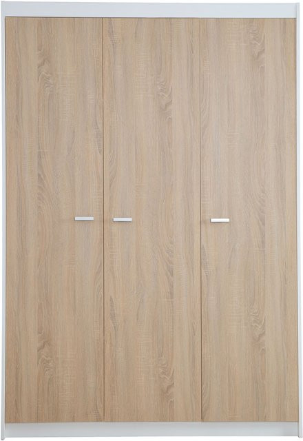 ROBA Kleiderschrank Gabriella 3-türig mit Soft-Close-Technik, Braun/Weiß, B/T/H: 131 x 52 x 190 cm - Bild 1