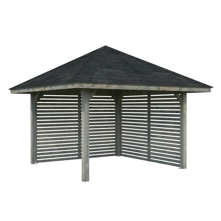 PALMAKO Pavillon Bianca Set 102 aus Fichtenholz in Grau, B/T/H: 300 x 300 x 319 cm - Bild 2