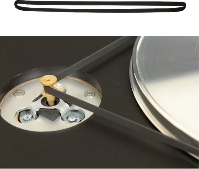 2 Stück Vinyl-Plattenspieler-Riemen Ersatz aus Gummi in Schwarz, Breite: 4 mm, Höhe: 0,6 mm, Länge: 627 mm - Bild 1