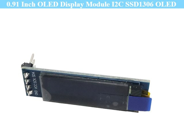 OLED-Anzeigemodul SSD1306 mit I2C-Schnittstelle für Arduino DIY, 0,91 Zoll, Weiß/Blau - Bild 1
