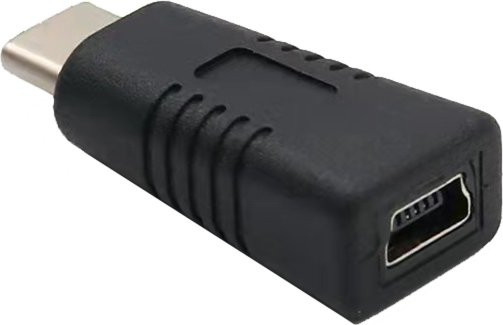 Universal-Adapter Mini-USB-Buchse auf Typ-C-Stecker-Konverter in Schwarz für Tablet und Smartphone - Bild 1