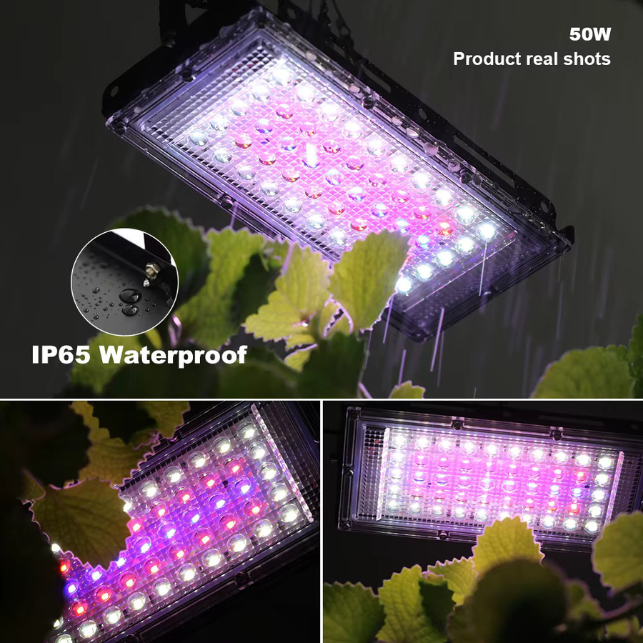 LED-Wachstumslicht in Schwarz mit Vollspektrum-Pflanzenlicht, USB-Anschluss, einstellbarer Helligkeit und IP65-Schutz für Hydrokultur und Pflanzen - Bild 5