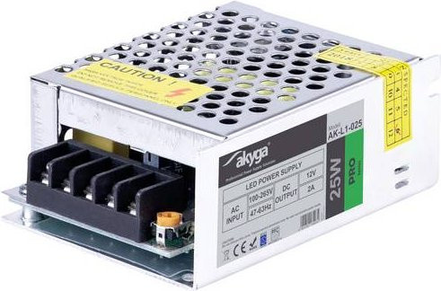 Akyga AK-L1-025 Industrienetzteil 14 V/DC 2A 25W in Silber - Bild 1