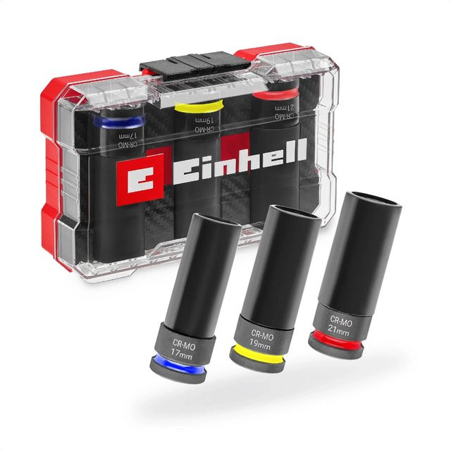 Einhell Impact Bit- und Steckschlüssel-Set 1/2 Zoll aus Chrom-Molybdän-Stahl - Bild 1