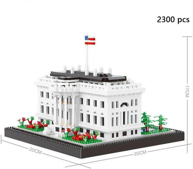 Linyi toy Architekturmodell Weißes Haus aus Kunststoff - Bild 1