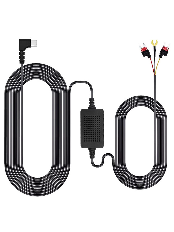 AUTOSHARK Universal Auto Dash Cam Hardwire Kit mit 3,5 m Kabel für Micro USB und USB-C, Schwarz - Bild 5