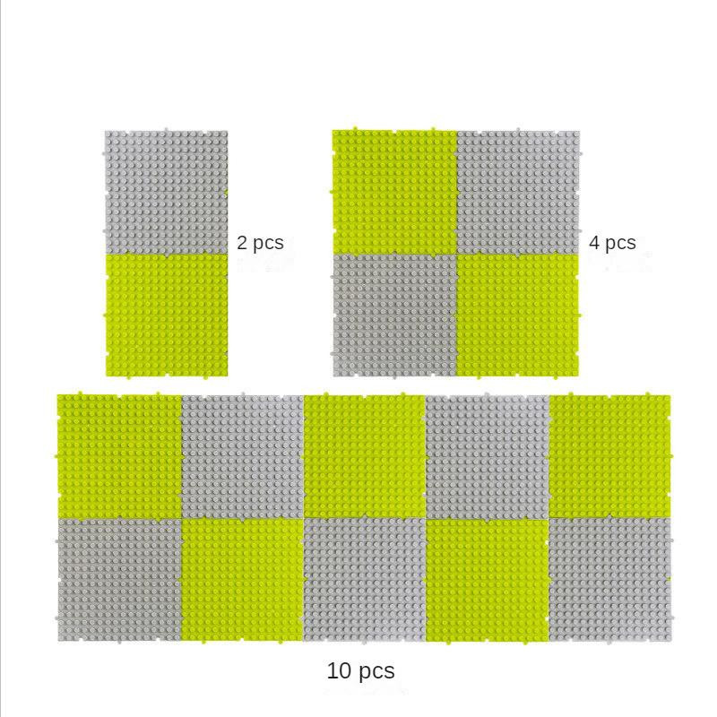 Yiran toy Baustein-Grundplatte 4-teiliges Set grün 16x16 Punkte - Bild 1